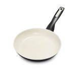 GreenPan Rio Gezonde Keramische Koekenpan met Antiaanbak van 18 cm, PFAS-vrij, Stay-Cool-handgreep, Ovenbestendig tot 160°C, Zwart & Crème