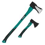 Beste kloofbijl VONROC Kloofbijl en handbijl set - gehard stalen kop - glasvezel steel – 79cm – 3900gr/35cm – 950gr