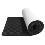 Aggsound 20 mm dikke zelfklevende akoestische geluidspanelen golfschuimbestendige opvulling geluidsisolatie eierkrat ontwerp auto hittebestendige geluiddempende mat voor studio, muren, deuren, 83 x 33