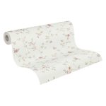 A.S. Création vliesbehang met bloemetjesmotief in bont, groen, crème, roze – bloemenbehang in landelijke stijl 10,05 m x 0,53 m – 937701