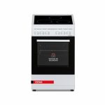 Keuken, inhoud 48 l, elektrisch fornuis met 4 functies, keramische kookplaat, dubbele glazen deur, verchroomd dienblad en grill, wit, automatische veiligheidsuitschakeling FFD, A