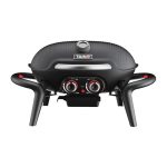TAINO KENAI Gasbarbecue voor Camping, Tafelgrill, Balkongrill, Gas, Outdoorkeuken, Thermometer, Aluminiumgietwerk, Zwart