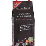 LotusGrill Kolen LK-2500 Zak van 2,5 kg, beukenhout, snelle houtskool
