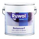 Ruwol Betonverf Helderrood (RAL 3002) 2,5 liter - Voor binnen en buiten - Alle kleuren - Kras-, stoot- en slijtvaste verf voor beton en steen - Betonverf voor buiten