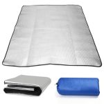 Vloerbedekking, isolatiemat, vloer, kou, thermomat, camper, 200 x 200 cm, opvouwbare vloermat, aluminium isolatiemat met EPE en aluminiumfolie, waterdichte isolatiedeken voor camping
