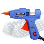 Lijmpistool, Hotmelt Pistool Heet Lijmpistools met 30 Lijmsticks 7mm x 130mm Lijmpistoolstokjes, Anti Druppellijmpistool, mini 20W Klein lijmpistool hobby voor DIY, Handwerk, Thuis, Knutselen, Blauw