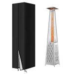 Beste terrasverwarmer voor overkapping AOOWU Afdekhoes voor terrasverwarmer, weerbestendig, voor terrasverwarmer, waterdicht, winddicht, uv-bestendig, terrasverwarmingsafdekking, scheurvast, 221 x 61 x 53 cm