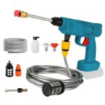 Draadloze hogedrukreiniger voor Makita 18V accu, 32 bar, hogedrukpistool, 6-in-1 mondstuk, draagbaar hogedrukspuit, om mee schoon te maken