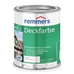 Beste watergedragen verf voor buiten Remmers Tuinhuis Beits Color wit (RAL 9016), 0,75 liter, watergedragen verf voor binnen en buiten, weerbestendige verf voor hout, zink, mineraal en vele andere ondergronden, sterk dekkend