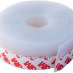 Dpm Tapes - Siliconen Tochtstrip voor Onderdeur met 3M Kleeflaag, Op Maat te Knippen voor deuren, ramen en compatibele douchewanden, 35 mm x 5 m, Transparant