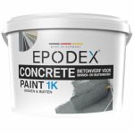 Beste betonverf buiten EPODEX 1K Betonverf, Buitenverf voor beton, 1kg - Zilvergrijs