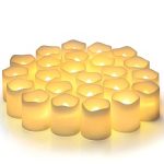 Beste LED kaarsen 24 stuks led-kaarsen, vlam, lichtkaarsen, elektrische vlamloze theelichtjes, kleine kaars voor huisdecoratie, Kerstmis, bruiloft, Pasen