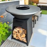 Plancha - BBQ - Grill - Vuurschaal - Grillplaat -Outdoor - Plancha - Grillring - ASH NOVA Large - Tuinhaard - Barbecue - Houtopslag - Luxe Uitstraling - Bakplaat