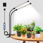 Wolezek kweeklamp voor kamerplanten – full spectrum 6000K, 40 led's, witte groeilamp met clip, automatische aan/uit-timer (6/12/16 uur), 3 standen en 5 niveaus dimbare helderheid