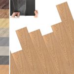 YRHome PVC vloerbedekking 2,5m² in houtbruin Zelfklevende tegels Vinylvloer klicksysteem houteffect Vinyl vloerbedekking voor vloerverwarming 18 tegels - 91,44 cm x 15,24 cm x 2 mm