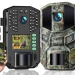 Beste wildcamera met WiFi WOLFANG Wildlife Camera 64MP 4K HD, WiFi Bluetooth Trail Camera, Jacht Camera met Nachtzicht Beweging Geactiveerd, IP66 Waterdicht, 0.1s Trigger Time voor Wildlife Recording, Indoor Monitoring