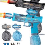 Elektrisch Waterpistool 2 PCS,Met Coole LED, Oplaadbaar, Volledig Automatisch Waterpistool met een Bereik van 8-10 M,Perfect voor Zwembaden, Stranden, Feestjes en zomers plezier in de buitenlucht